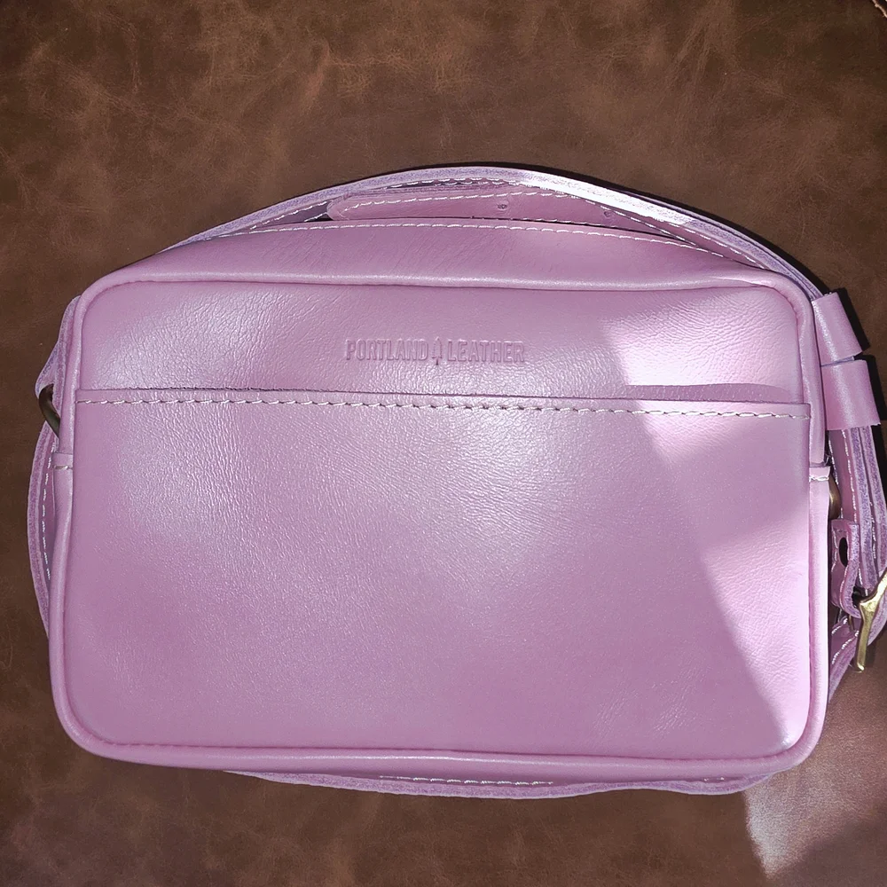 Portland Leather Pink Crossbody Bag - Picture 1 of 1